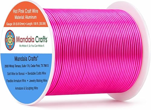 Vista 193 de Mandala Crafts - Alambre de aluminio anodizado de calibre 10 para manualidades de joyería - 32 pies de alambre flexible de cobre coloreado - Doble
