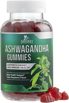Ashwagandha Gummies - Advanced Ashwagandha Gummy Formula for Daily Use - Natural Antioxidant Support & Brain Health Support - Natural Calm, Relaxation, Immune Support - Berry Flavor - 120 Gummies
