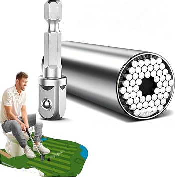 Dusor Gifts for Men Super Universal Socket Tools, Stocking Stuffers for Men, White Elephant Gifts for Adult, Gift for Him Who Have Everything, Gift Under 10 Dollars Socket Set with Power Drill Adapter