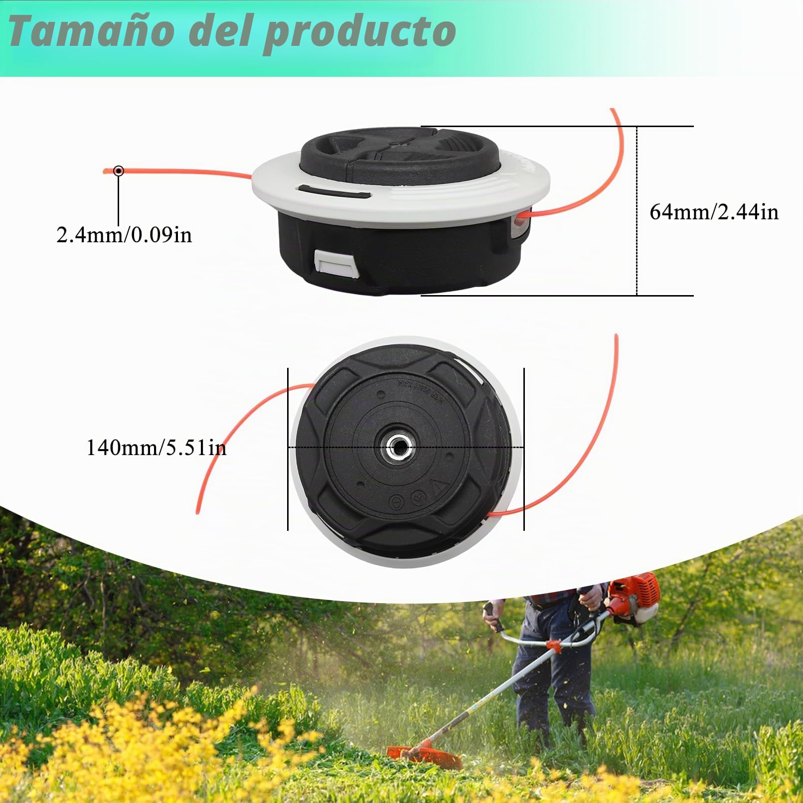 3 cabezales de corte para Stihl C26-2 Autocut, cabezal de recortador ADEFOL para Stihl FS55 FS56 FS70 FS80 FS85 FS87 FS89 FS90 FS91 FS94 FS111 FS120 FS131 FS240 desbrozadora Autocut C 26-2 Repuestos
