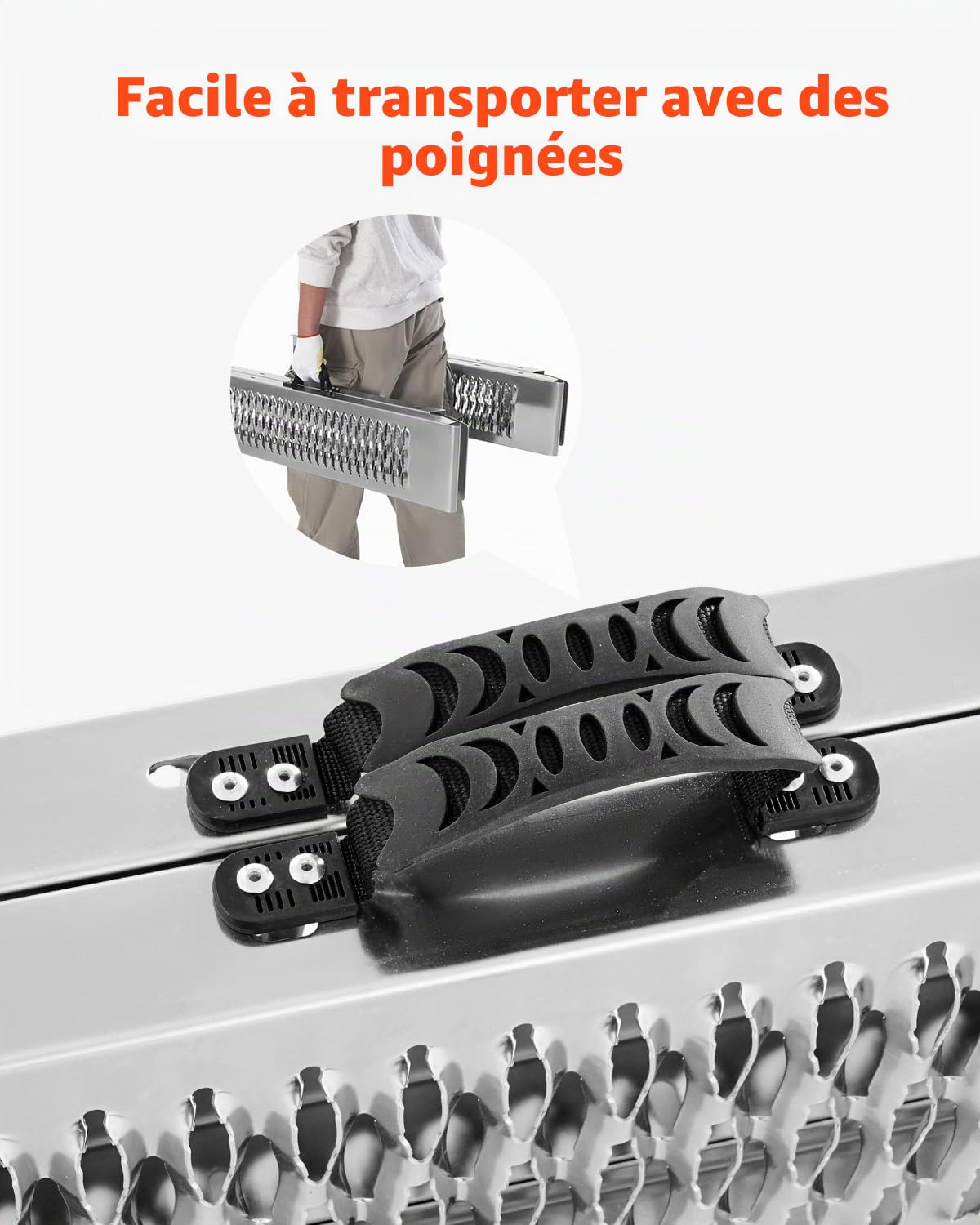 VEVOR Rampe d'Accès en Acier, 2 Pièces, Rampe de Chargement Pliable, Charge de 453 kg, avec Surface Plus Large, Robuste, Stable et Universelle, avec Poignées, pour VTT, UTV, Moto, Vélo Électrique
