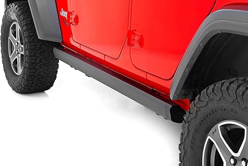 Miniatura 2 de Rough Country Estribos eléctricos para Jeep Wrangler JL de 4 puertas (2018-2024) - Estribos laterales retráctiles eléctricos de doble motor con