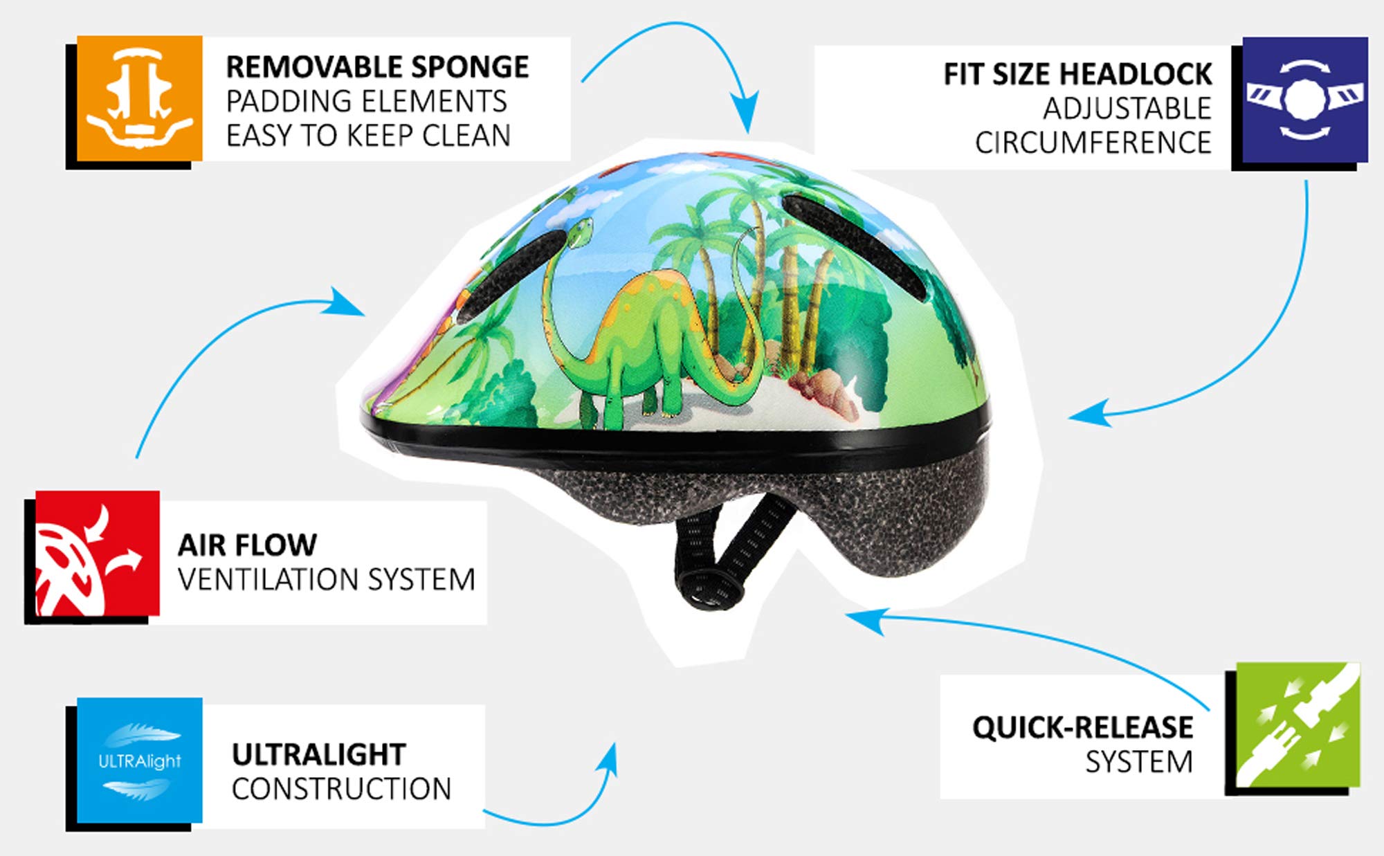 Image secondaire de Casque Vélo Enfant VTT et VTC Unisexe Casque de Cyclisme de Réglable de Sport pour BMX Skate Scooter Patines Conçu pour la Sécur