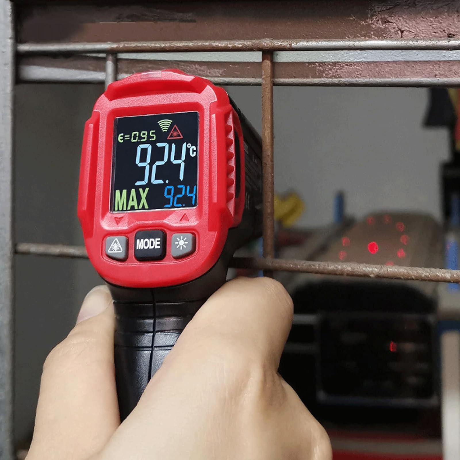 KRILLIQ Termometro a infrarossi Industriale Senza Contatto Termometro ad Alta precisione per la Temperatura dell'Acqua e dell'olio per cucine industriali