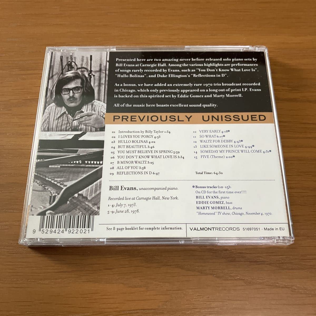 Amazon.co.jp: Bill Evans Solo Piano at Carnegie Hall 1973-78 希少