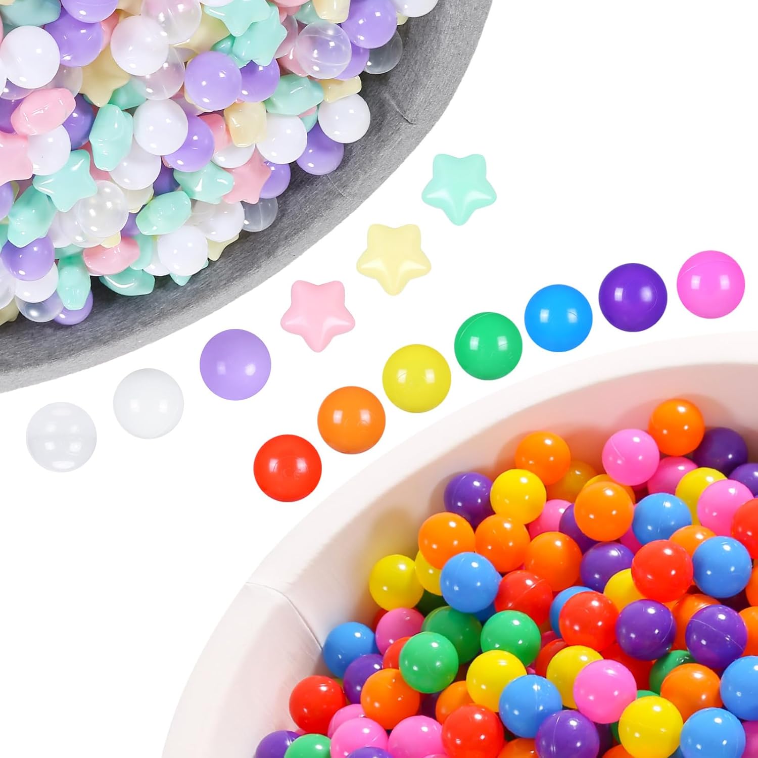 Ball Pit Balls and Stars Pack of 200