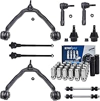 Vista 58 de Detroit Axle - Kit de suspensión completo de 12 unidades para Dodge Ram 1500 4x4 solamente - 2 brazos de control superiores y rótulas, 2 rótulas