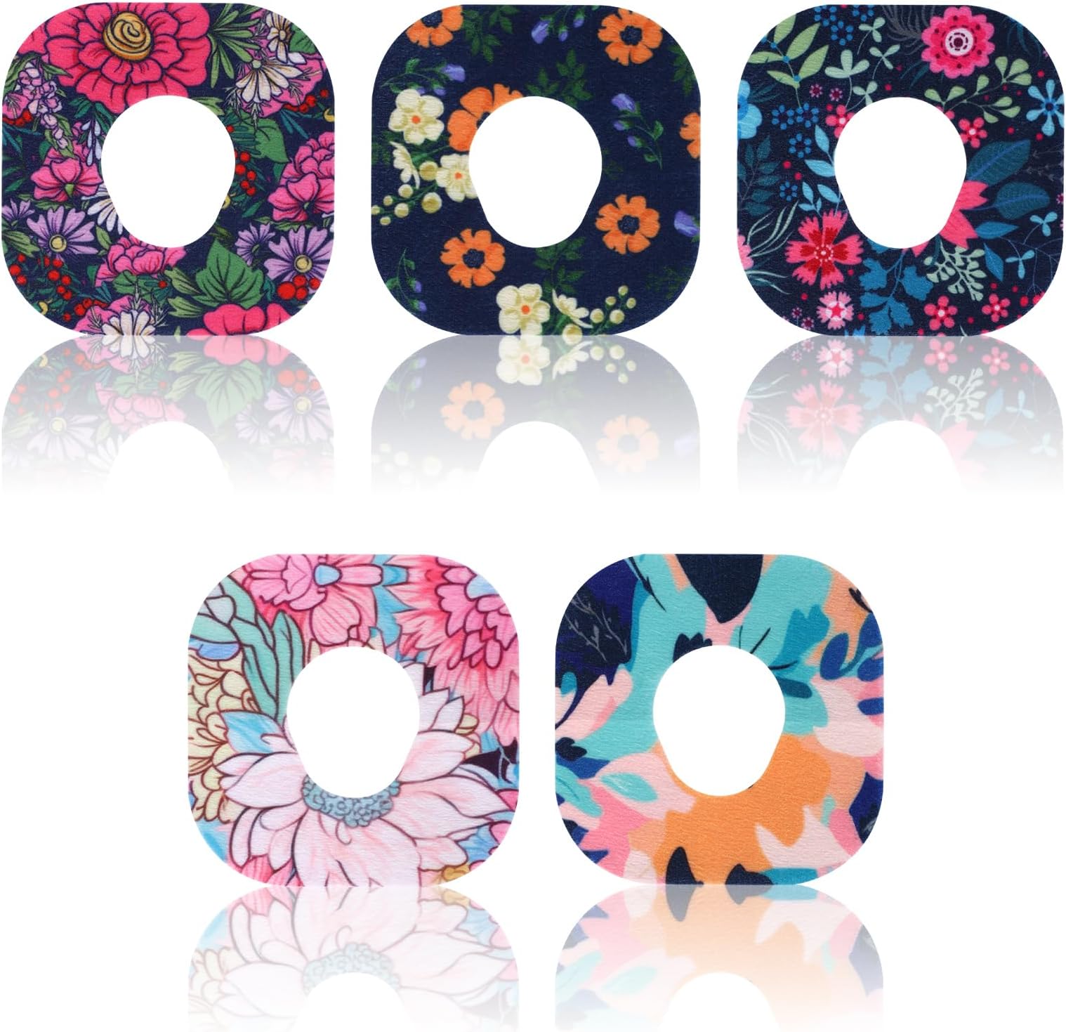 25pcs Sensor Covers for Dexcom G7, Waterproof Blood Sugar Monitor Patch Flower Pattern Adhesive Patches Sensor Sticker Accessories Compatible with Dexcom G7(Flower Styles)