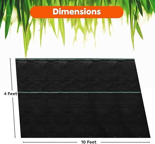 Miniatura 2 de JM Gardens - Tela de barrera contra malezas duradera y resistente, alfombrilla de jardinería con bloque de malezas, control de malas hierbas, 3.50