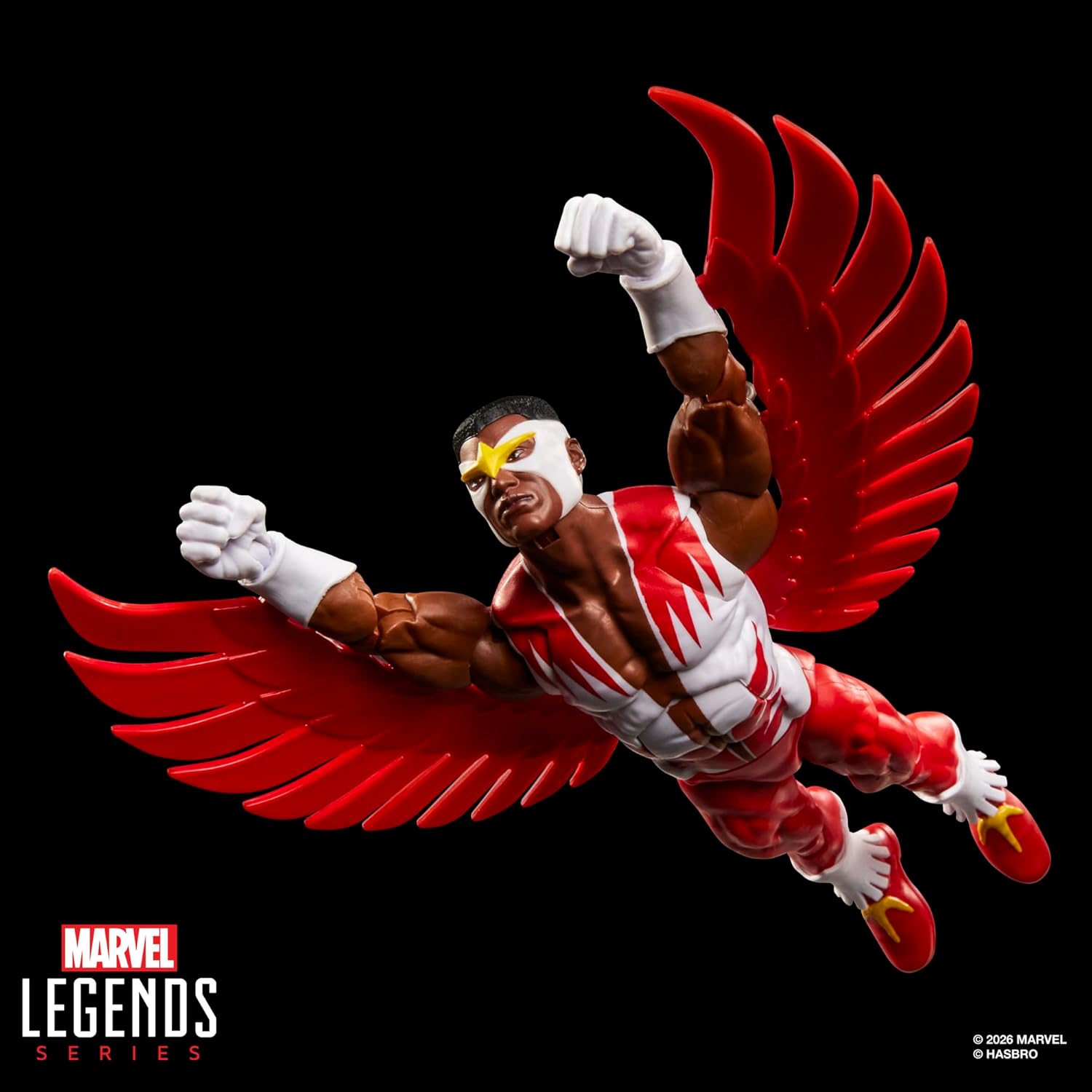 Marvel Legends Series Secret Wars Falcon, Retro Captain America Comics Collectible 6 Inch Action Figure with Lenticular Shield