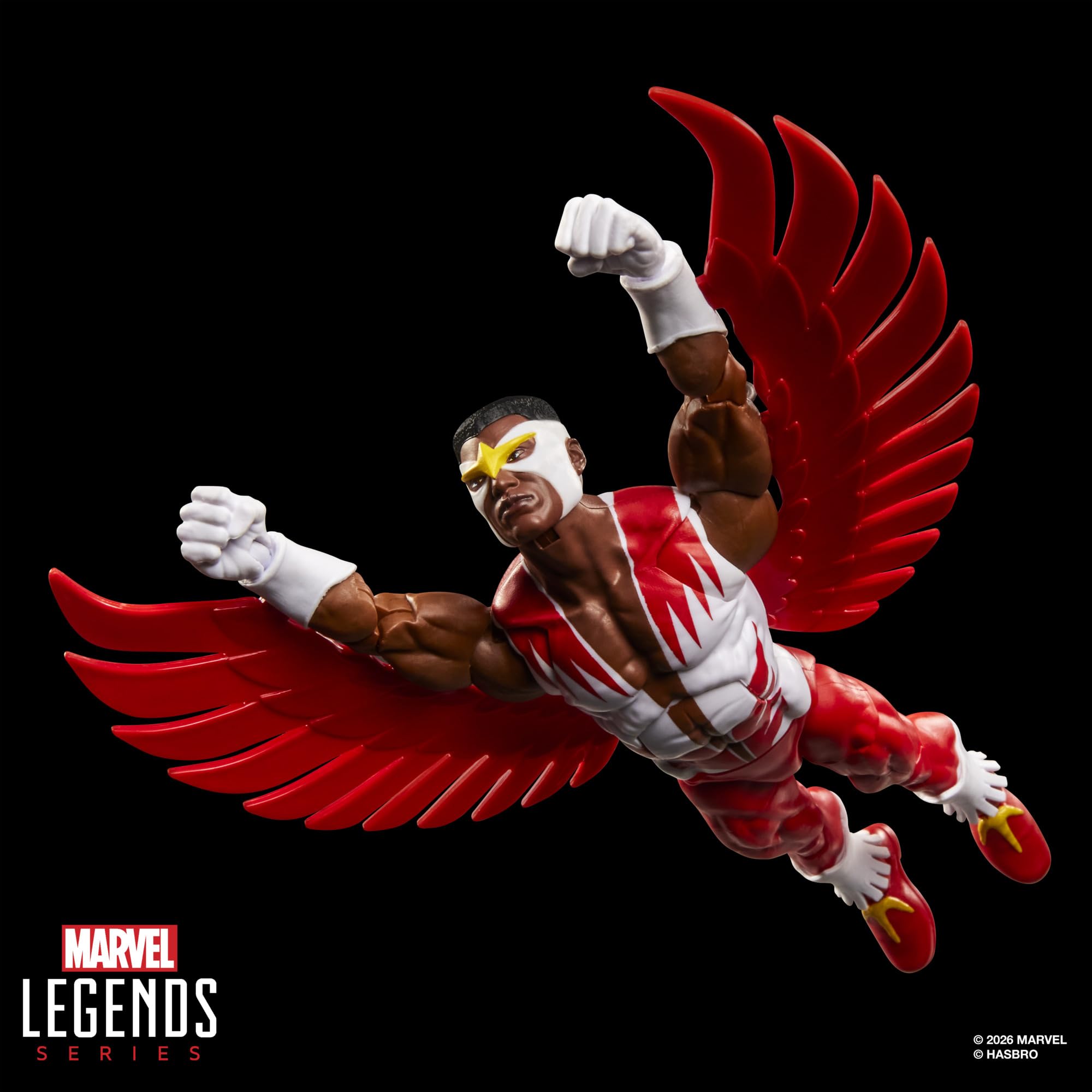 Marvel Legends Series, Secret Wars, Marvel’s Falcon, Figura Retro Coleccionable de 15 cm con Escudo lenticular, Inspirada en los cómics del Capitán América