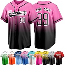 Custom Baseball Jersey Personalized Short Sleeve Team Sport Uniform Baseball Shirt for Men Women Youth Boy