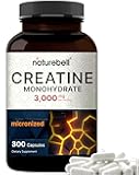 Creatine Monohydrate Capsules 3,000mg Per Serving, 300 Count | Micronized, Unflavored Creatine Pills | Pre-Workout & Muscle Strength Support | Easy to Swallow, Filler-Free | 50 Servings