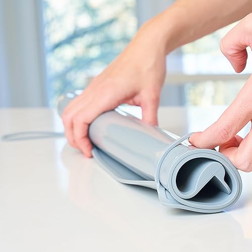 Miniatura 8 de The Table Tyke Table Tyke - Mantel individual de silicona para bebé con parachoques de borde de dentición, tapete impermeable para niños pequeños