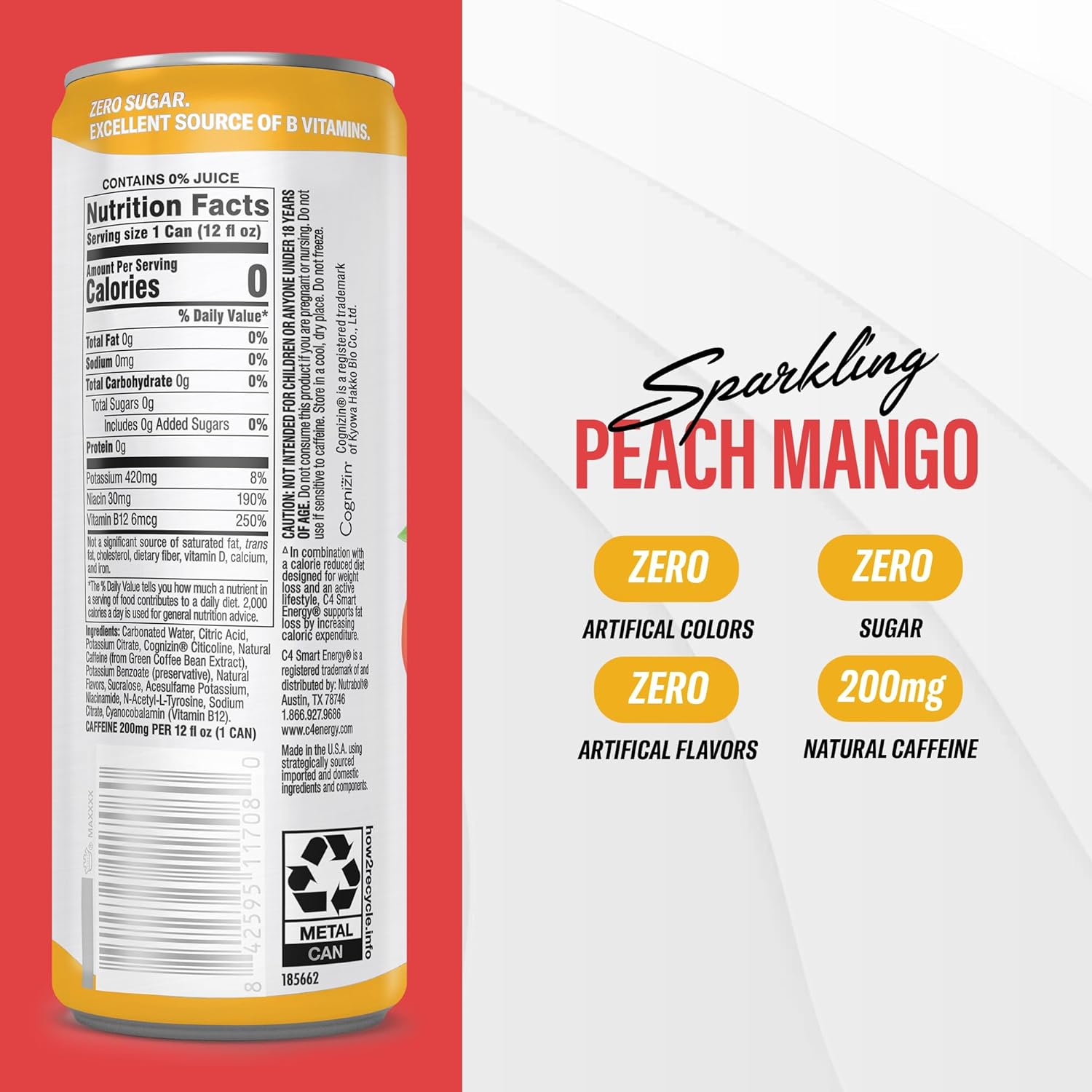 C4 Energy & Smart Energy Drinks Variety Pack, Sugar Free Pre Workout Performance Drink With No Artificial Colors or Dyes, Zero Calorie, Coffee Substitute or Alternative, 4 Flavor Variety 12 Pack - Image 5