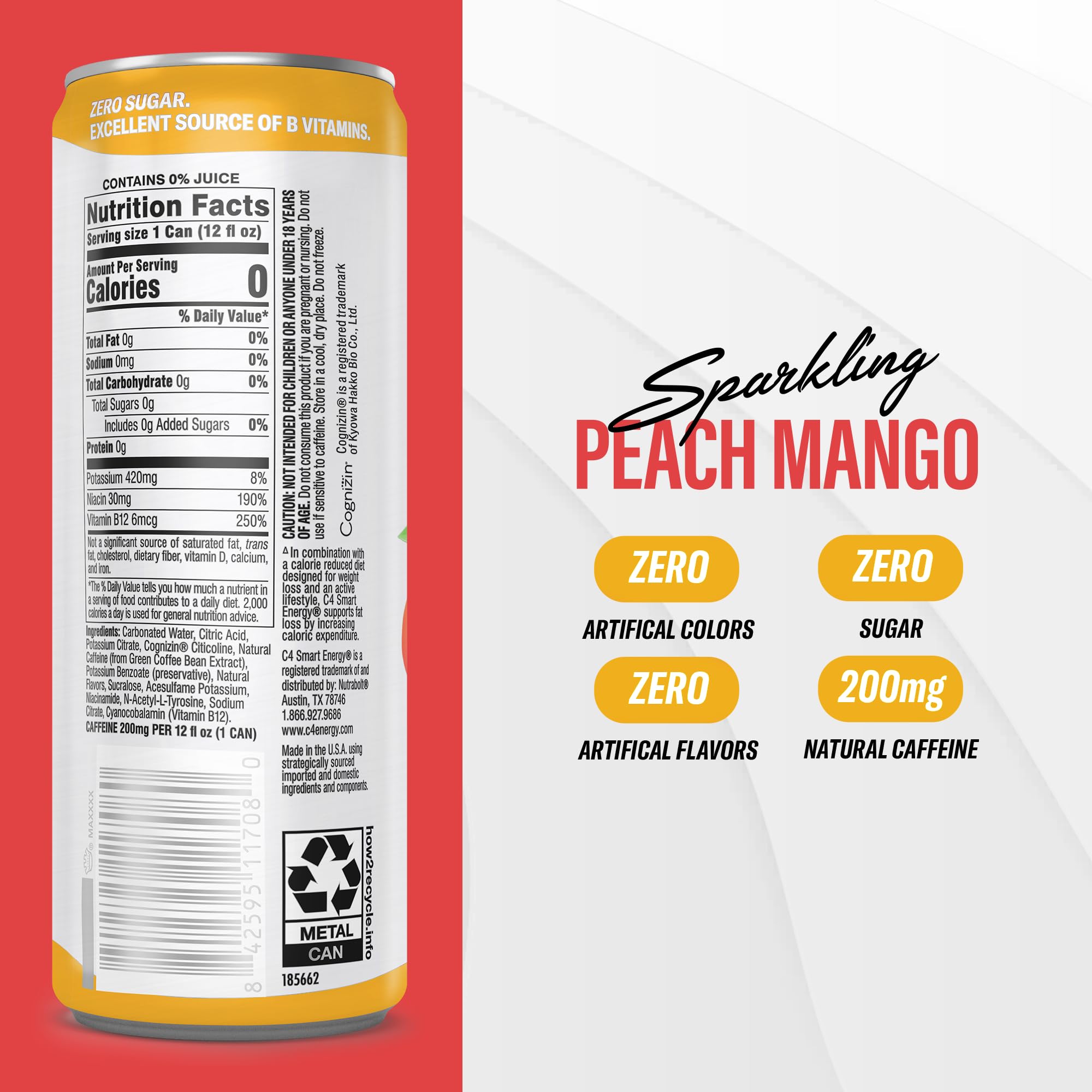 C4 Energy & Smart Energy Drinks Variety Pack, Sugar Free Pre Workout Performance Drink With No Artificial Colors or Dyes, Zero Calorie, Coffee Substitute or Alternative, 4 Flavor Variety 12 Pack