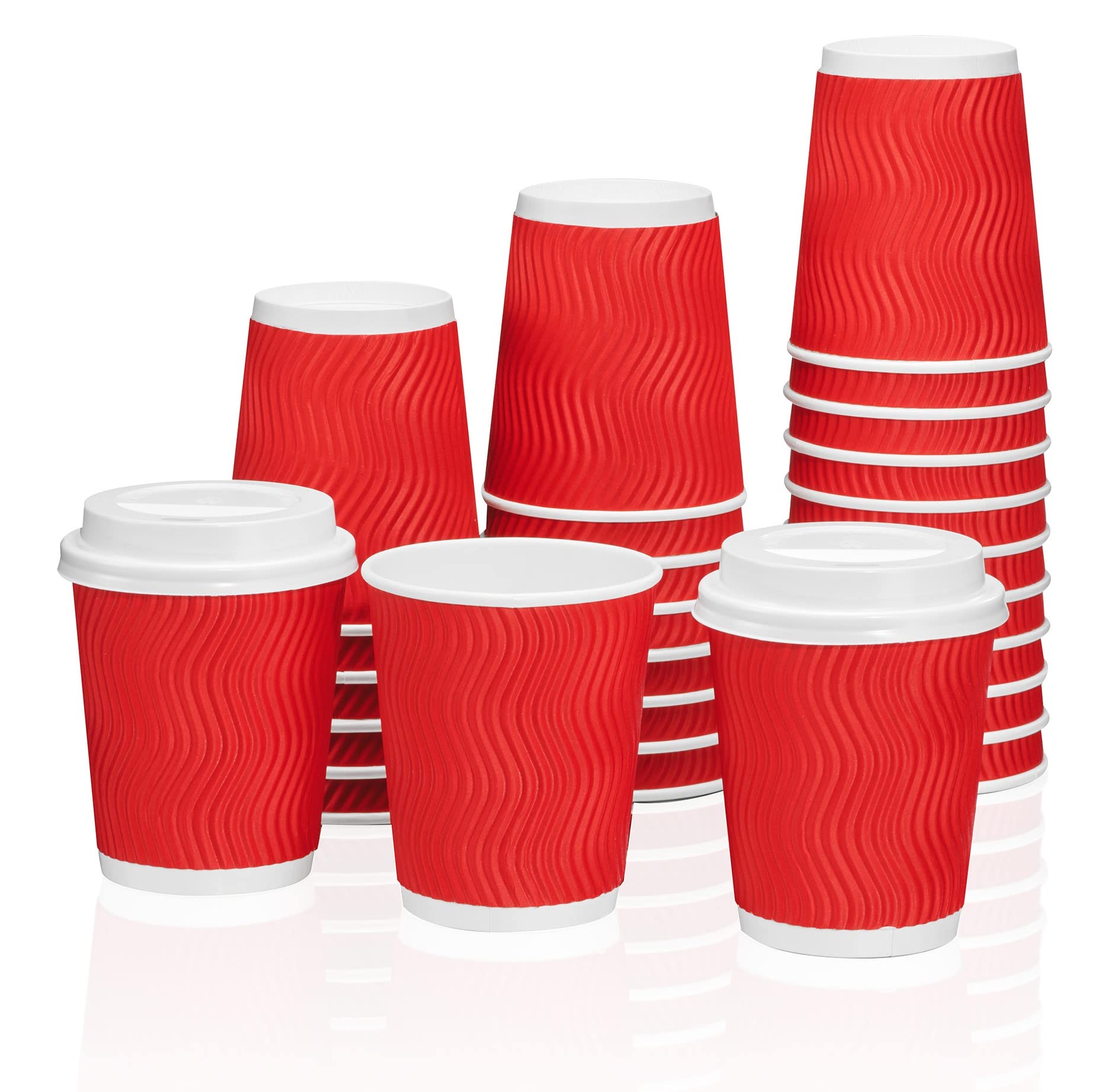 75 Stück Kaffeebecher Hartpapierbecher 0,3L – Einwegbecher To-Go – Stabil & Praktisch
