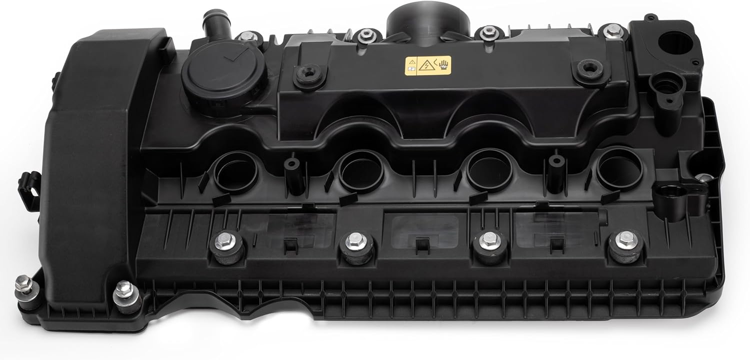 Engine Valve Cover with gasket Left and Right Side Compatible with BMW 545i 2004-2005 550i 2006-2010 745i 2002-2005 X5 2004-2010 V8 4.4L 4.8L Set of 2#11127563474 11127522159