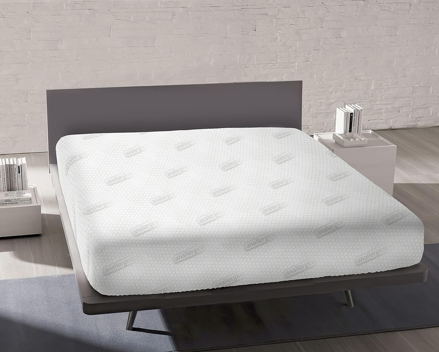 Coprimaterasso Matrimoniale Banzaii Con Fibra D'Argento - Anallergico, Antiacaro, Made In Italy - Foto 3