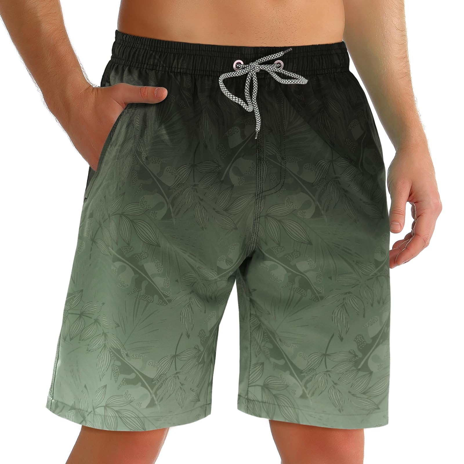 ELETOP Badehose Herren Schnelltrocknend Badeshorts für Männer Boardshorts Surfen Strandhose Schwimmhose mit Meshfutter Verstellbarem Tunnelzug