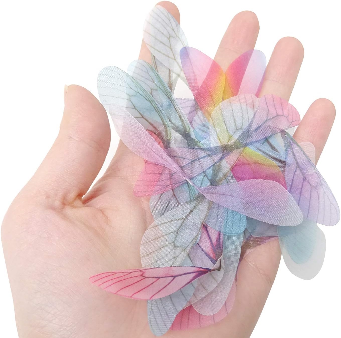 Honbay 100PCS Artificial Craft Dragonfly Wing Charms for Women Earring Pendant Jewelry Crafts Hair Clip Decoration (10 Color) - Image 6