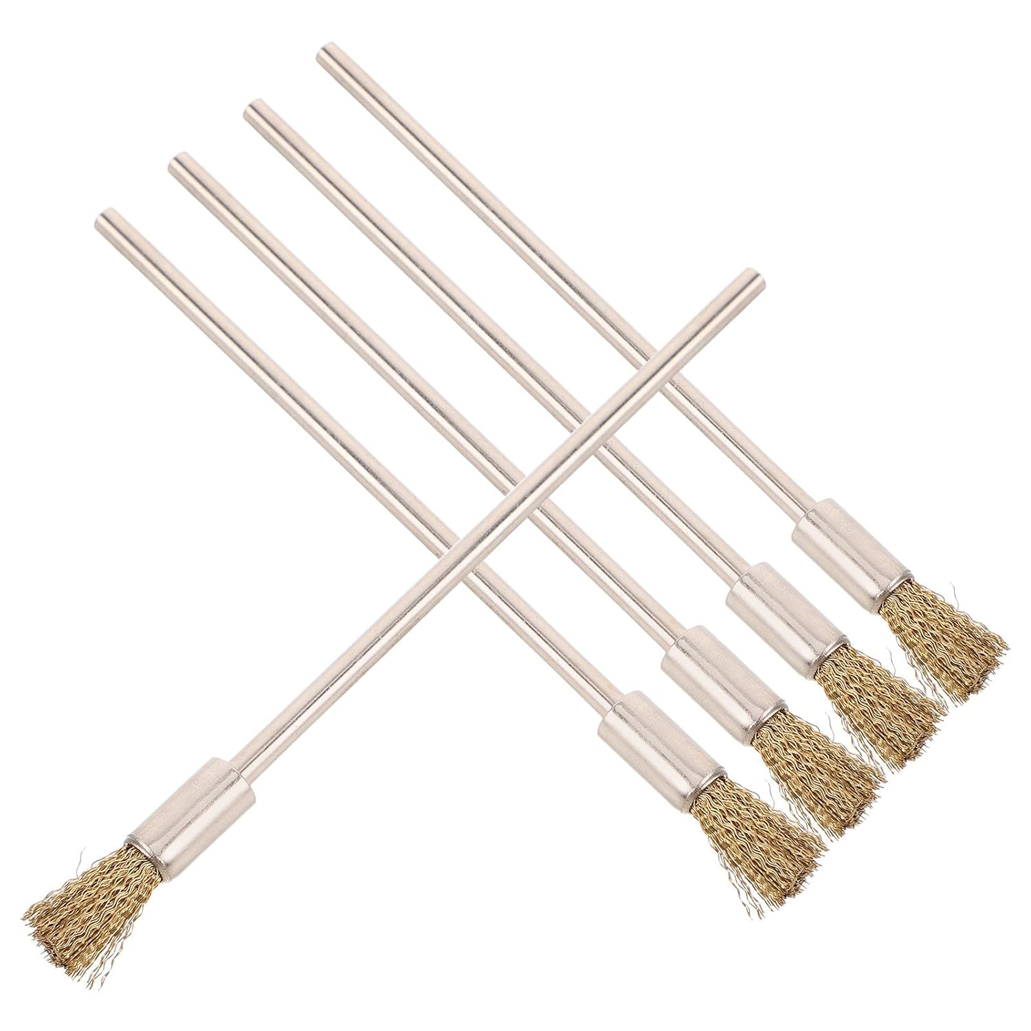 Healifty 5pcs Automotive Copper Wire Scratch Brushes with Extended Handles for Car Wheel Cleaning, Engine Detailing, and Motorcycle Maintenance
