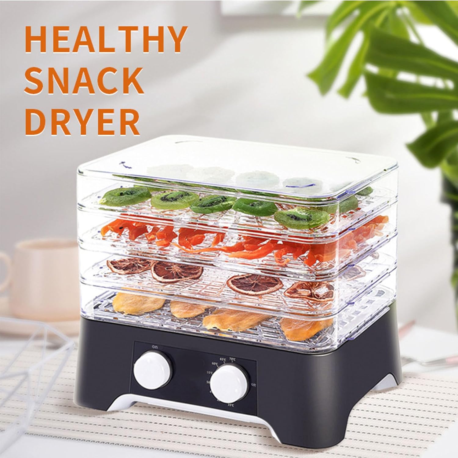 High-Efficiency Food Dehydrator Machine for Fruits, Vegetables & Meat, Removable Drying Racks, Household Air Drying Appliance, Easy to Clean & Use