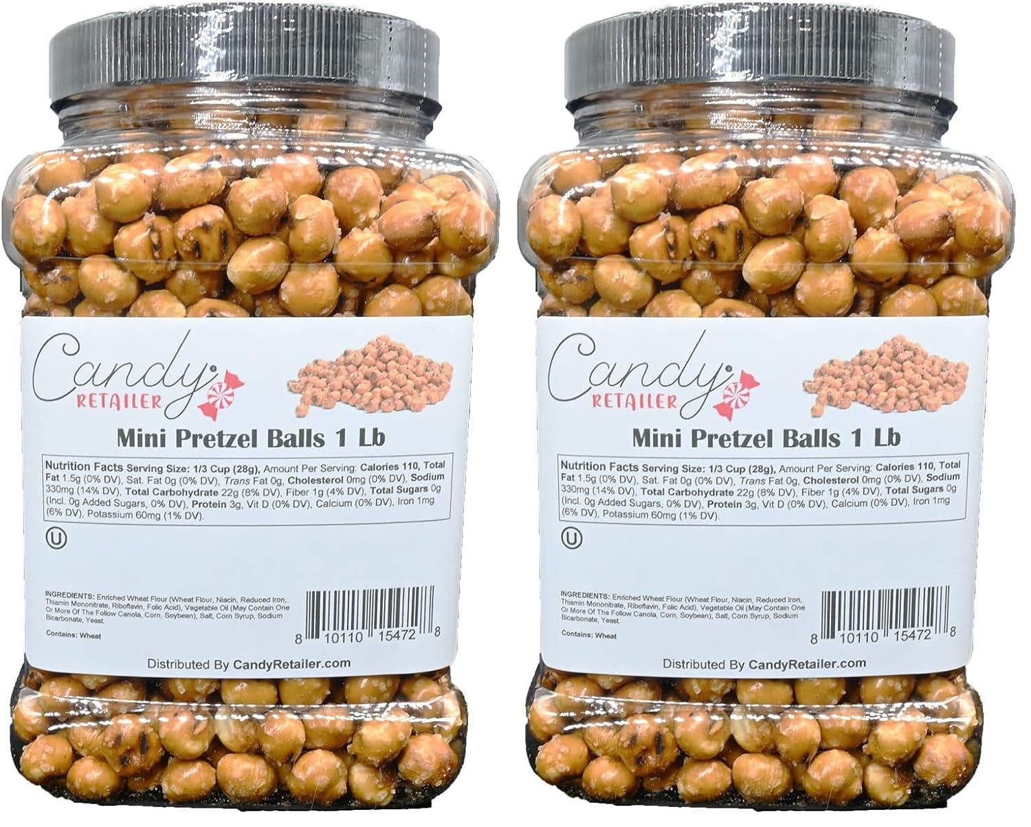 Candy Retailer Mini Pretzel Balls 1 Lb (Pack of 2)