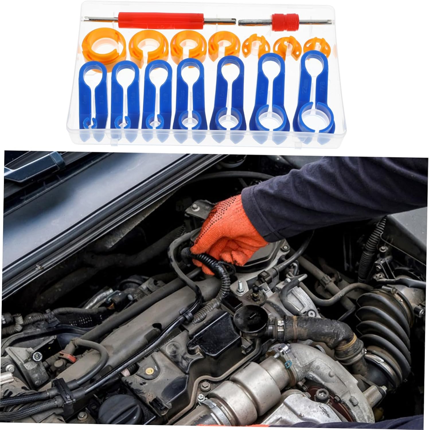 Gatuida 4sets Fuel Line Disconnect Tool Kit for Easy Removal of Heater and Fuel Hoses Durable and Materials Compatible Various Vehicles Quick Installation for Mechanics