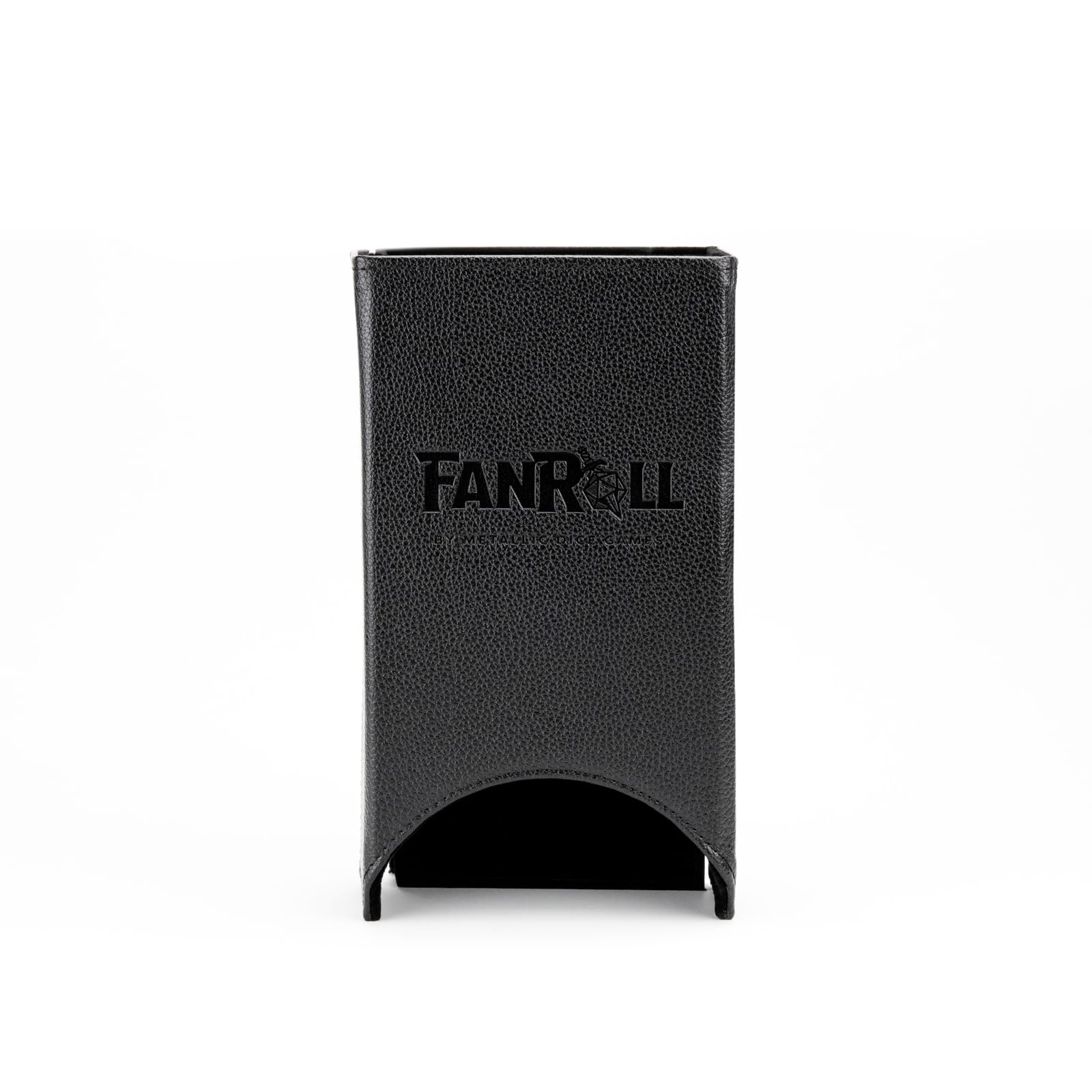 Metallic Dice Games FanRoll Fold Up Dice Tower: Black, Role Playing Game Dice Accessories for Dungeons and Dragons, Warhammer, Gloomhaven and More. Age 12+ — image 1