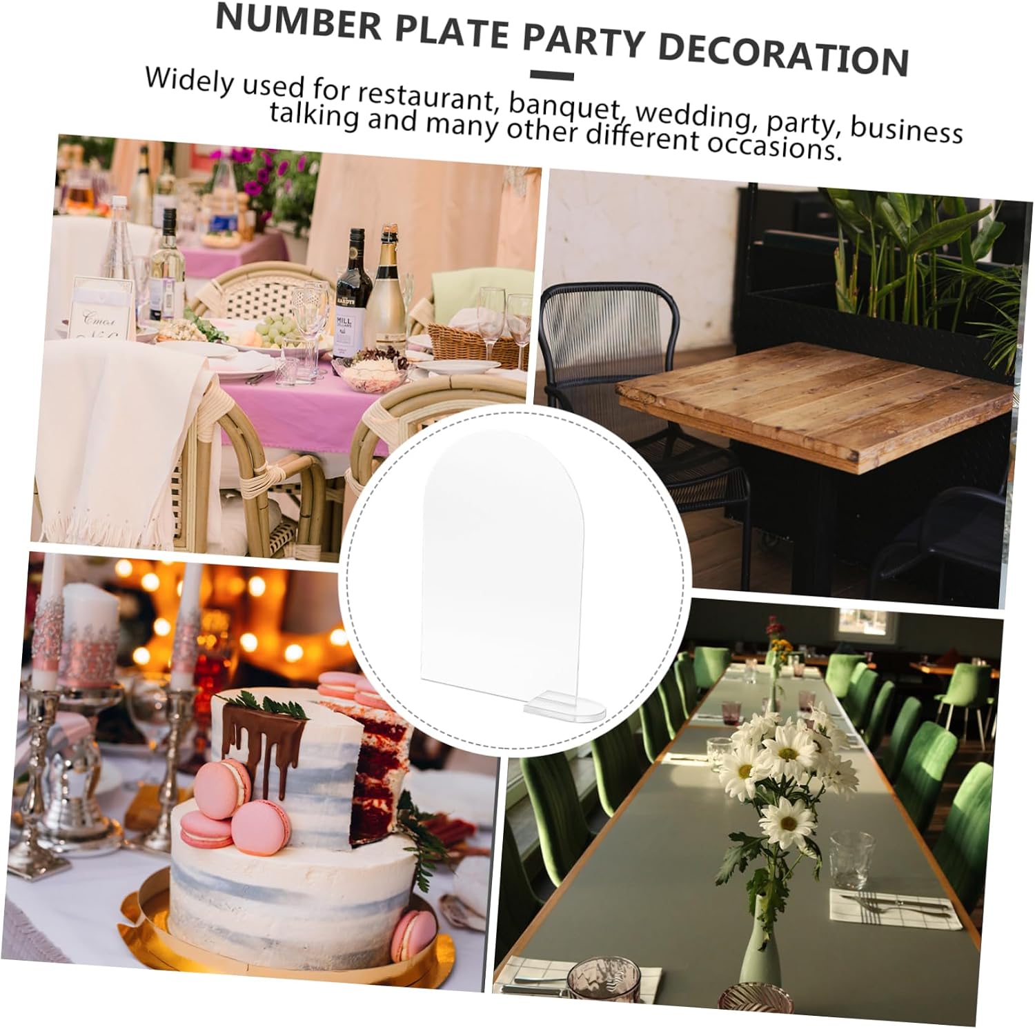 LABRIMP 30sets Acrylic Place Card Holders Blank Table Signs Base for Weddings Parties and Events and Reusable Design for Identification