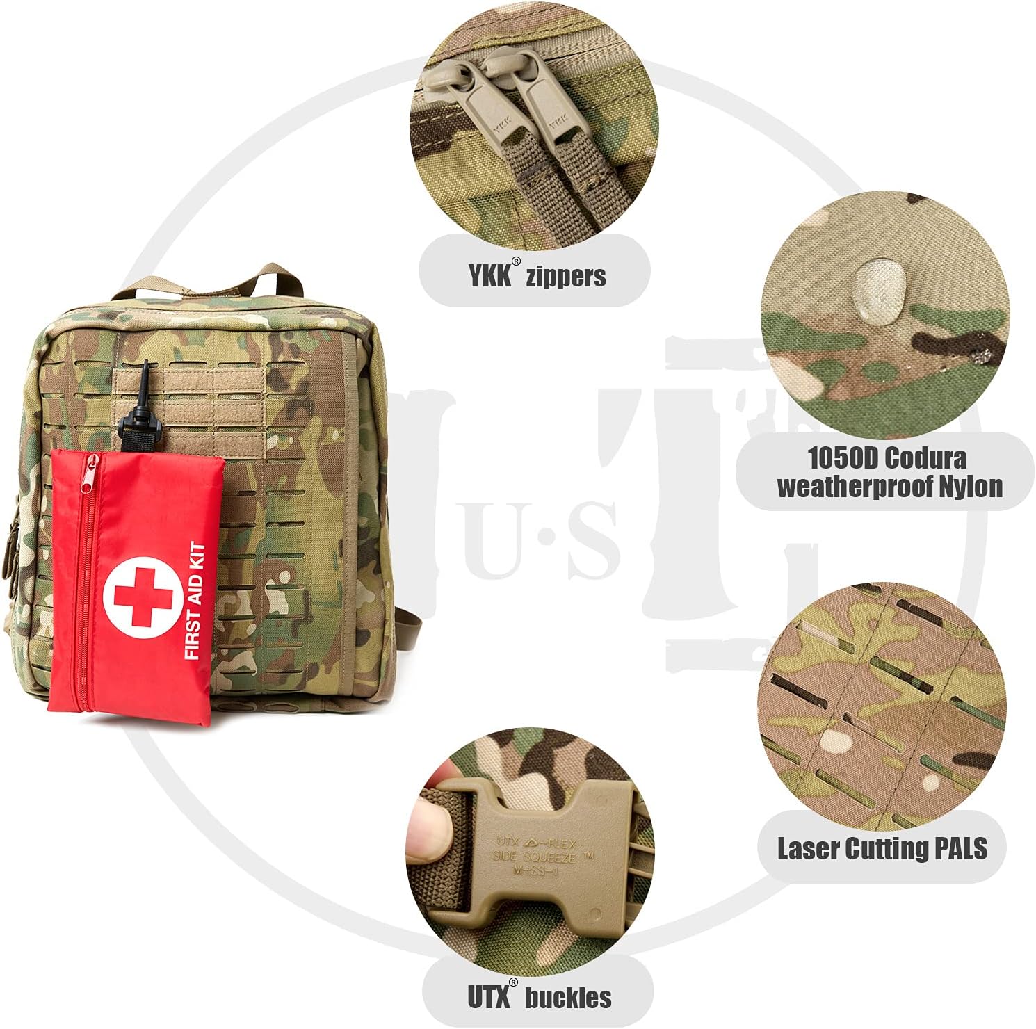 MT Tactical Backpack – Swedish Military-Inspired Modular Pack with Laser-Cut MOLLE, Built-in IFAK Panel & Multi-Purpose Design for EDC, Survival & Law Enforcement