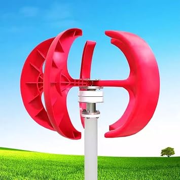 800W 5-Blade Vertical Axis Wind Turbine Generator Kit 12V/24V Lantern-Style Home Windmill, Permanent Magnet Off-Grid For Free Energy12V