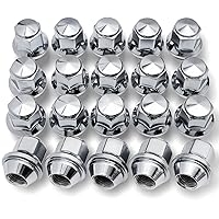 Vista 1 de 20 PIEZAS de tuercas M14*1.5 - 13/16" 21mm Hex 36mm de longitud - tuerca de rueda estilo de fábrica cromada para Ford Mustang Explorer Edge