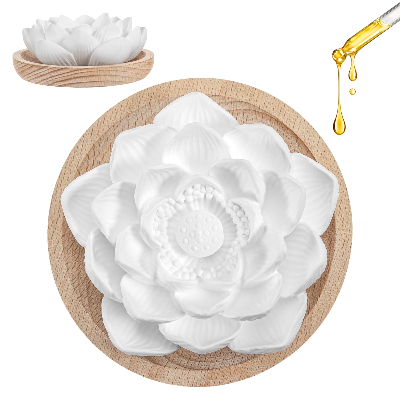 Yimomoyi Pietra aromatica al profumo di loto, pietra diffusore di fragranza