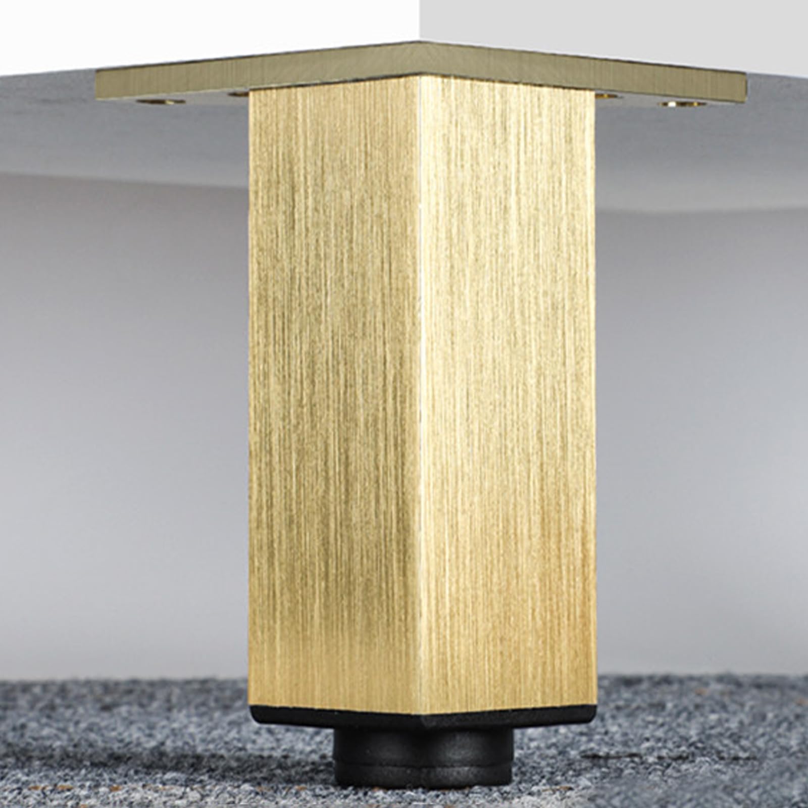 Patas de Muebles Dorada, 4 Piezas Patas para Mesas Regulables Pies Sofá Dorado para Armario Aleación de Aluminio | Anodizada Pata Cama Altura Opcional: 6-40cm Pies Gabinete 40cm/15.8"