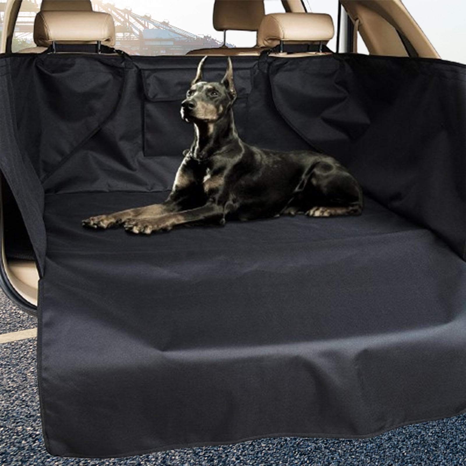 Qianly Alfombrilla Protectora para Maletero de Coche para Perros, Impermeable Y Resistente Al Desgaste, Funda Protectora para Maletero de Coche para Perros P, Negro, 175cm X 105cm