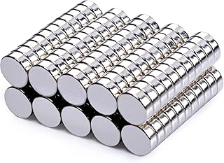 MIN CI 100 Pcs Strong Round Small Rare Earth Magnets, Mini Refrigerator Neodymium Magnets Disc for Whiteboard Locker Fridge DIY Crafts Dry Erase Board Cabinets