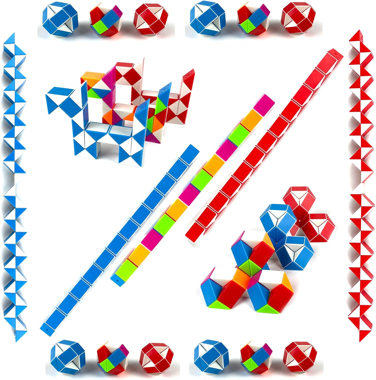 Mini Puzzle Gadget Compleanno Bambini 15 Pack Mini Cubo Di Serpente Giocattolo Magico Blocchi Cubici Di Serpenti 1005201
