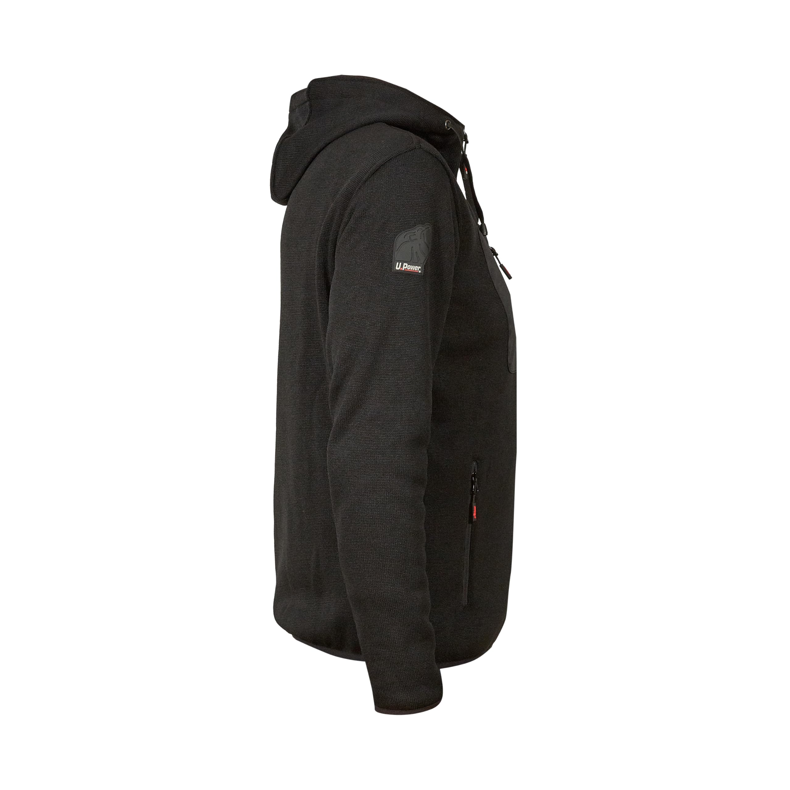 U-POWER DON'T WORRY... BE HAPPY! Felpa Full-zip Con Interno In Morbido Pile Rainbow Black/Fucsia Felpa con cappuccio Uomo (Pacco da 1)