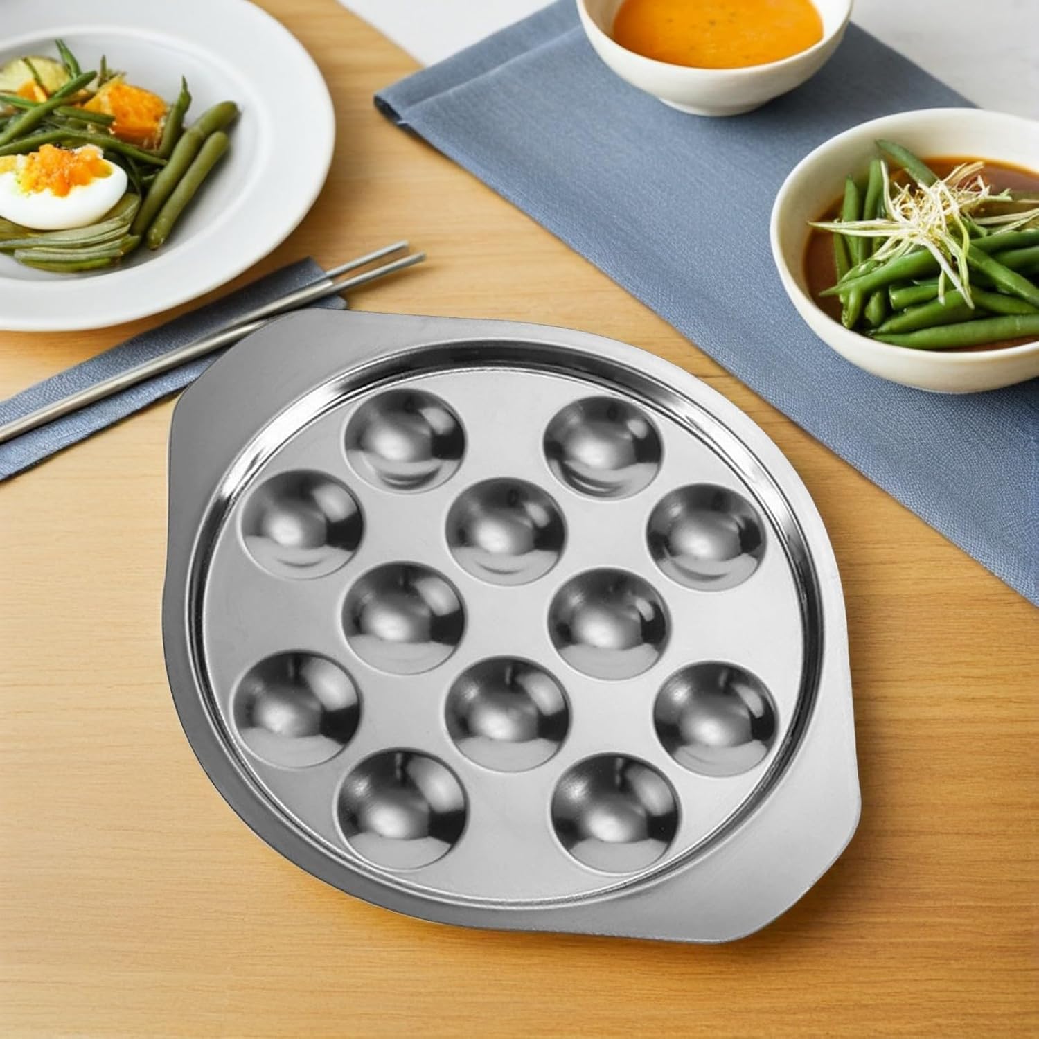 GALPADA Snail Dish Plate Stainless Steel