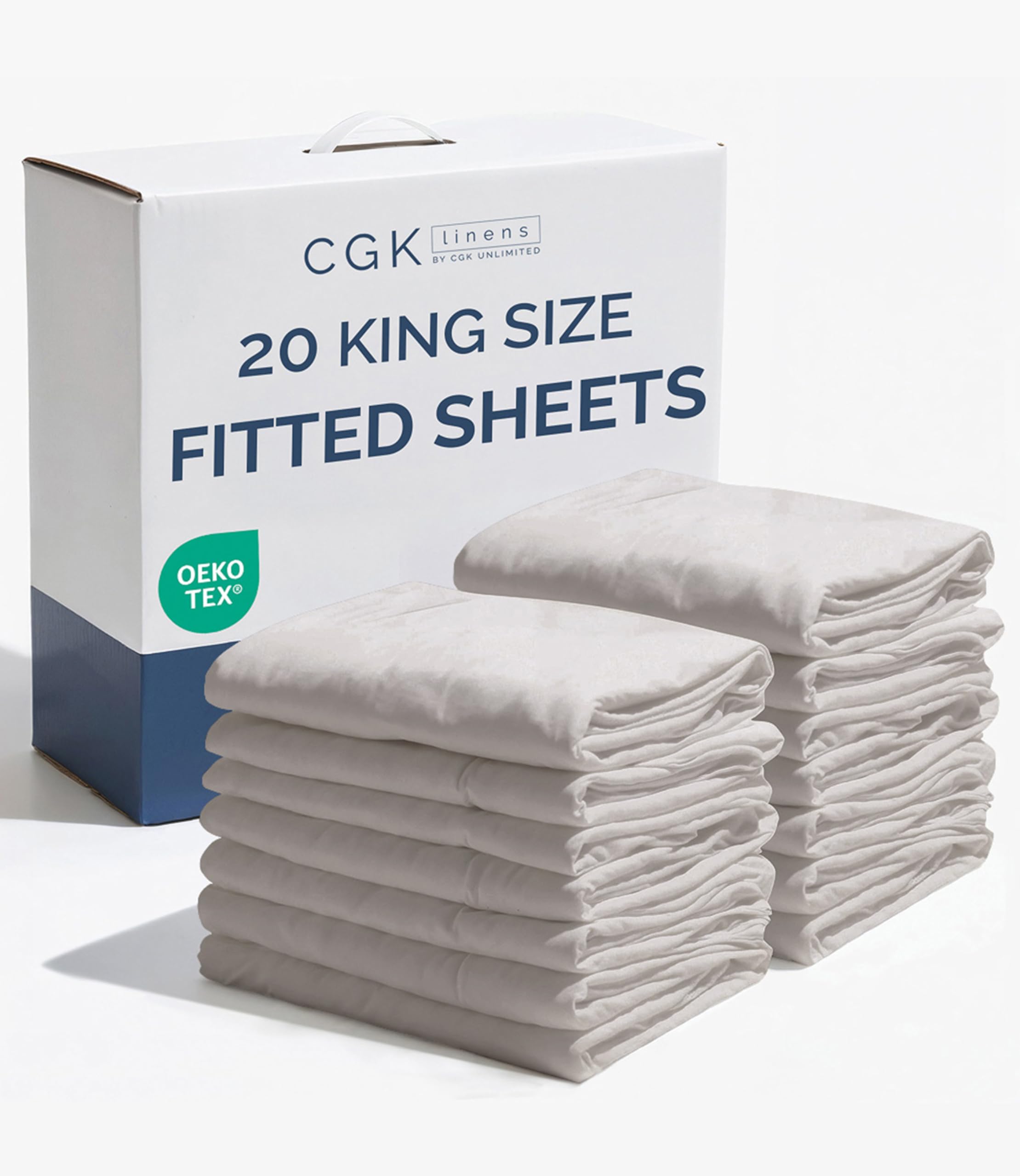King Fitted Sheet - Single Fitted Sheet Only - Deep Pockets - Light Grey