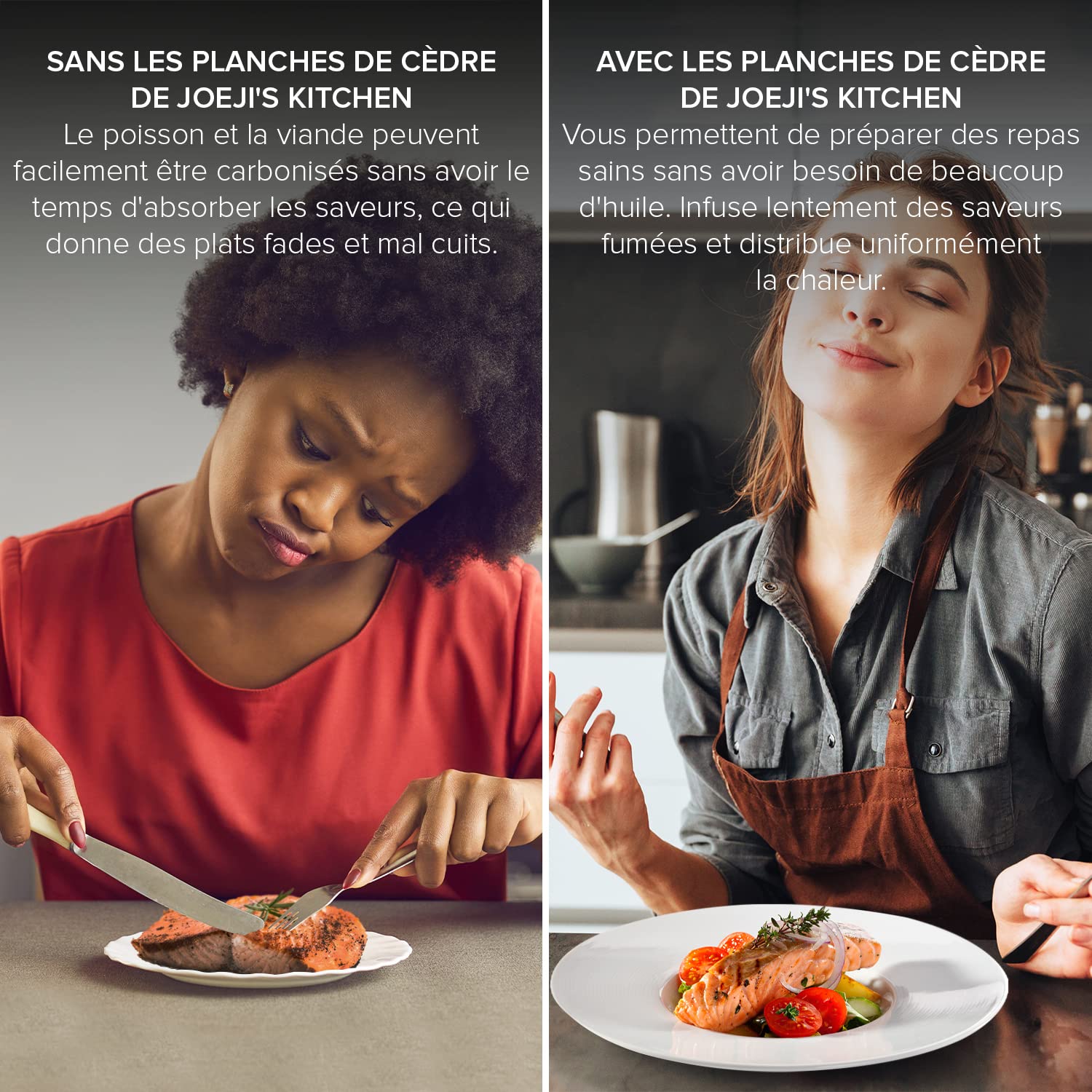 Planches à fumer en cèdre pour fumoir viande et poisson - Lot de 2