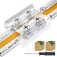 Vista 8 de HitLights - Paquete de 26 conectores LED de 2 pines de 10 mm, conectores de cinta LED sin soldadura transparentes para tira de luz LED