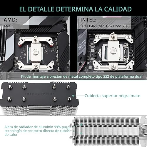 Miniatura 3 de Thermalright Assassin X120 Refined SE - Enfriador de aire para CPU, 4 tubos de calor, ventilador TL-C12C PWM, cubierta de disipador de calor de