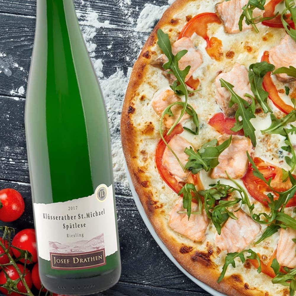 J.Drathen Klüsserather St.Michael Spätlese QmP, süß, sortenreines Weinpaket + VINOX Winecards (6x0,75l)