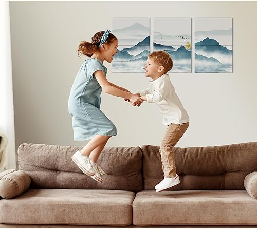 Miniatura 3 de JBER Paneles acústicos artísticos, paquete de 6 pinturas autoadhesivas de pared grandes para decoración de pared, paneles absorbentes de sonido para