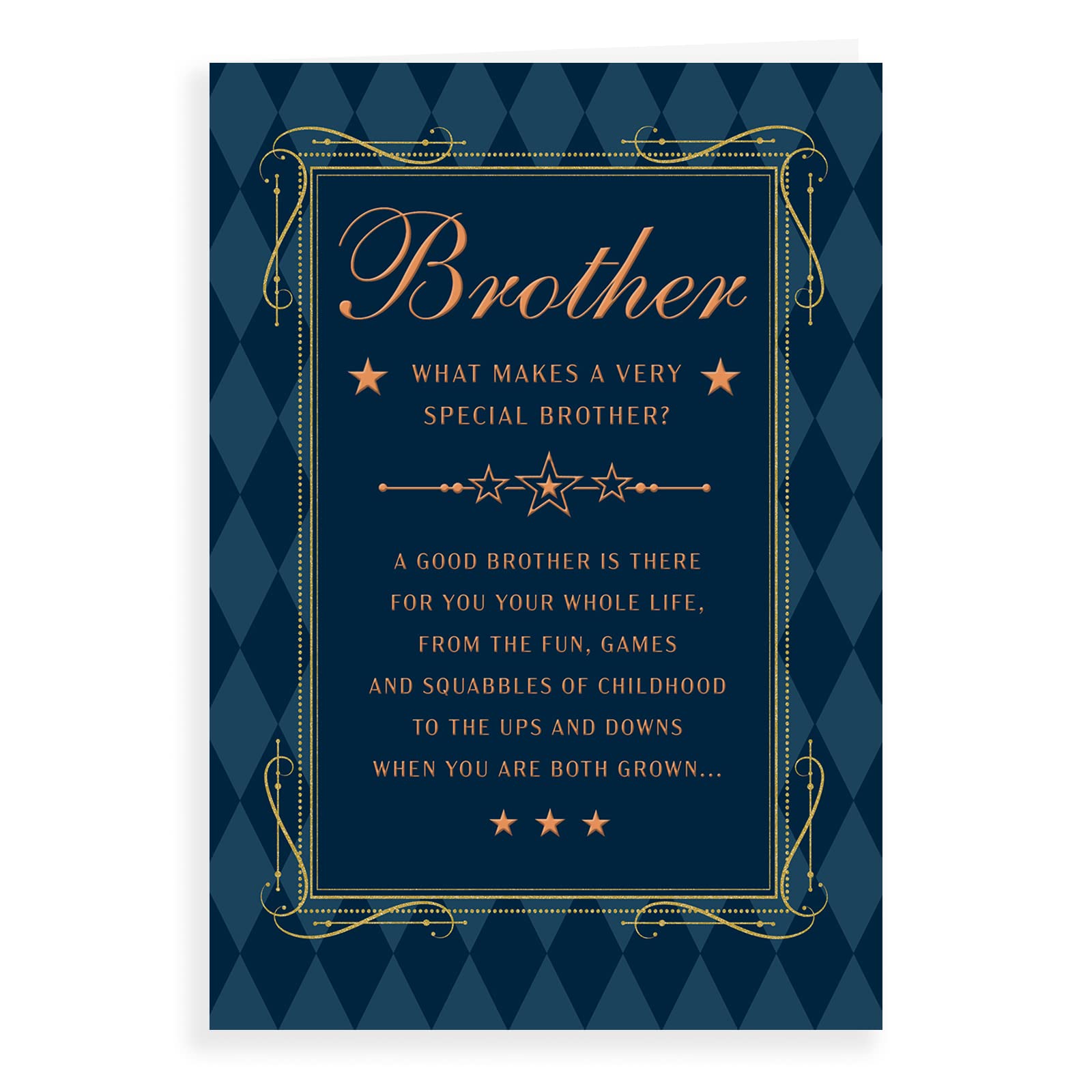 Classic Birthday Card Brother - 9 x 6 inches - Regal Publishing