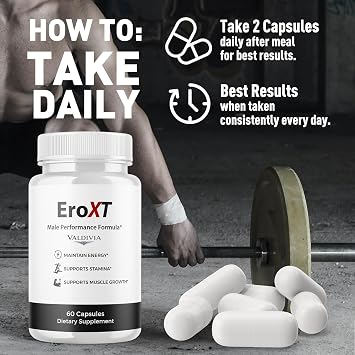 (3 Pack) EroXT Capsules, Official Ero XT with All Natural Ingredients, Advanced Overall Health and Wellness Vitamin Supplement Formula for Maximum Strength Multivitamin Support (180 Capsules)