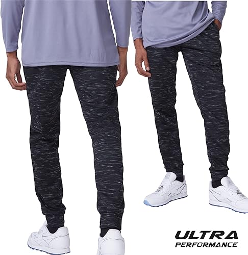Miniatura 2 de Ultra Performance 3 Pack Mens Joggers Mens Athletic Sweatpants with Pockets for Men, Small - 3X